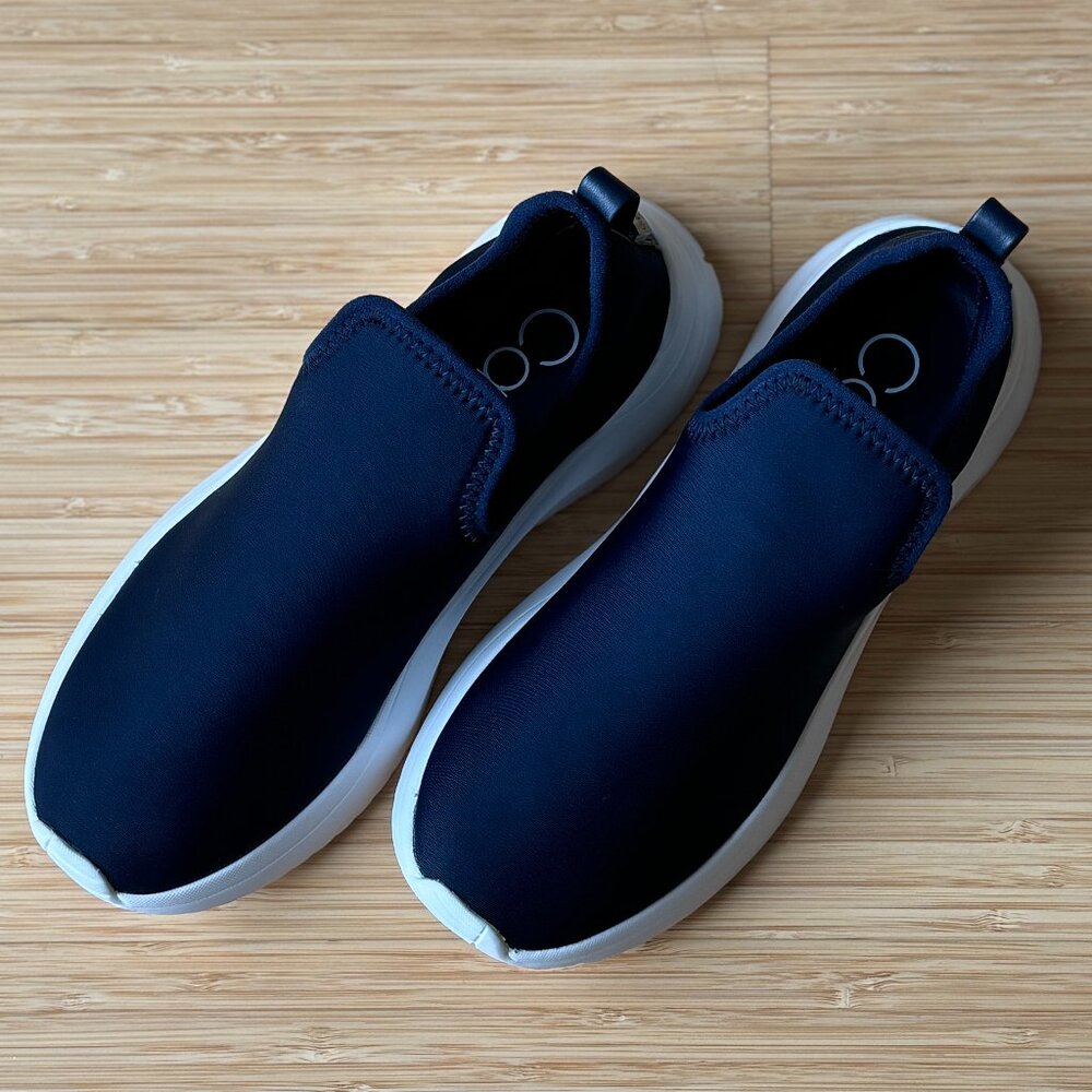 Calvin Klein Womens Ursa Slip-On Sneakers, Dark Navy Neoprene, Size 7, Brand New
